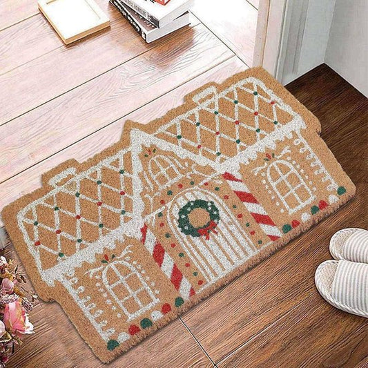 Doormat - Christmas doormat - Non-slip mat - Decorative non-slip mat in the shape of a gingerbread house - V1188-ZXY-131-680