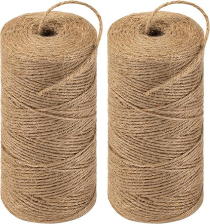 Jute rope - 2 rolls - 200m per roll - Brown - Suitable for gardening, crafts, gift wrapping, wedding V1188-ZXY-131-693