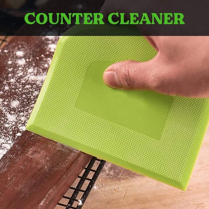 Dough Scraper - 3-Piece - Bread Scraper - Flexible Bowl Scraper - Home Baking Supplies - Green and White V1188-ZXY-131-698