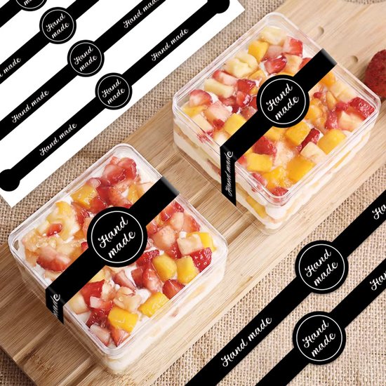 Stickers - 50 sheets - Baking stickers - Strip stickers - DIY baking stickers - Sealing stickers for cake V1188-ZXY-131-701