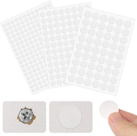 Screw Hole Stickers - 350 White Stickers - Self-adhesive screw covers - Suitable for screw holes in desks, V1188-ZXY-131-705