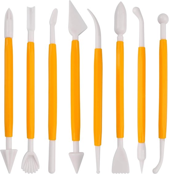 Fondant Modeling Tools - Set of 8 - Decorative Fondant Tools - Decorating Tools - Double-Sided Decorating V1188-ZXY-131-706
