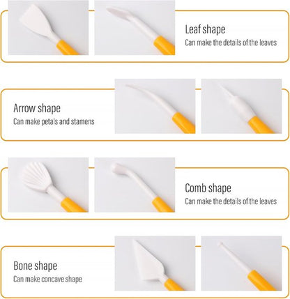 Fondant Modeling Tools - Set of 8 - Decorative Fondant Tools - Decorating Tools - Double-Sided Decorating V1188-ZXY-131-706