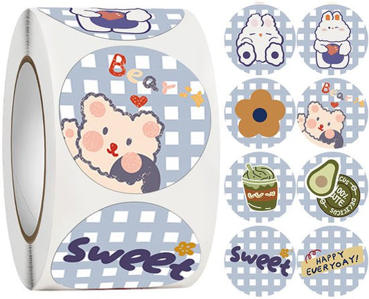Stickers - 500 sheets - Sealing stickers - Packaging decoration - DIY diaries/notebooks - Diary labels V1188-ZXY-131-716
