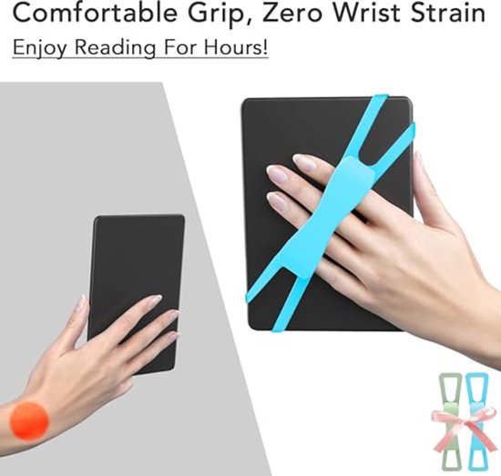 2-Pack Hand Rests for E-Readers & Tablets - Non-Slip & Comfortable to Hold - Suitable for 4.7-8 Inch Screens V1188-ZXY-131-732