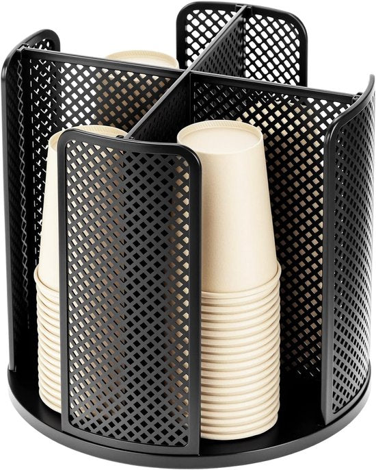 Rotating paper cup dispenser - cup holder with 4 compartments - with 360 degrees turntable - suitable for V1188-ZXY-131-738