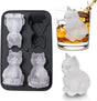 3D Cat Ice Cube Mold - With Integrated Funnel - Silicone for Cocktails & Whisky - Easy De-Moulding V1188-ZXY-131-740
