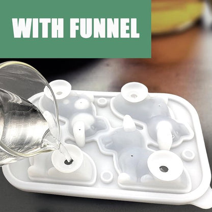 3D Corgi Ice Cube Mold - With Integrated Funnel - Cute Dog Shape - Silicone & Easy De-molding V1188-ZXY-131-741