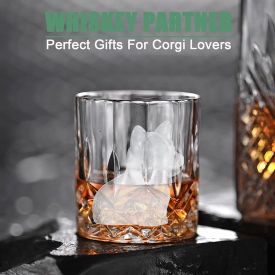 3D Corgi Ice Cube Mold - With Integrated Funnel - Cute Dog Shape - Silicone & Easy De-molding V1188-ZXY-131-741