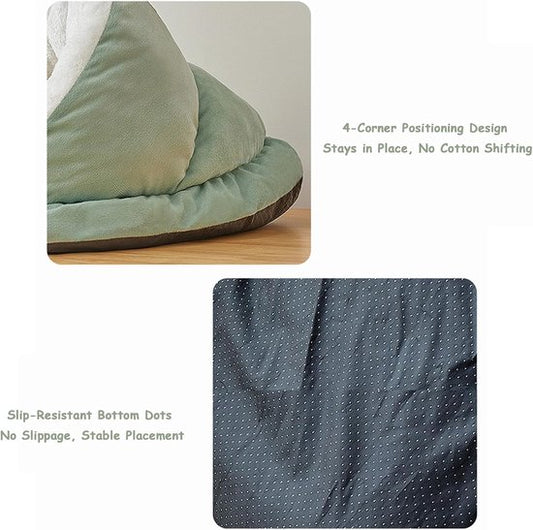 Cat Bed - Comfortable Slipper-Shaped Cat Bed - Semi-Closed Pet Den - Suitable for Indoor Cats and Small Dogs V1188-ZXY-131-767