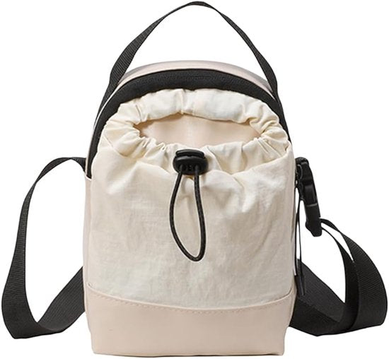 Women's shoulder bag - casual bag - adjustable canvas bag with drawstring - suitable for daily commuting and V1188-ZXY-131-782