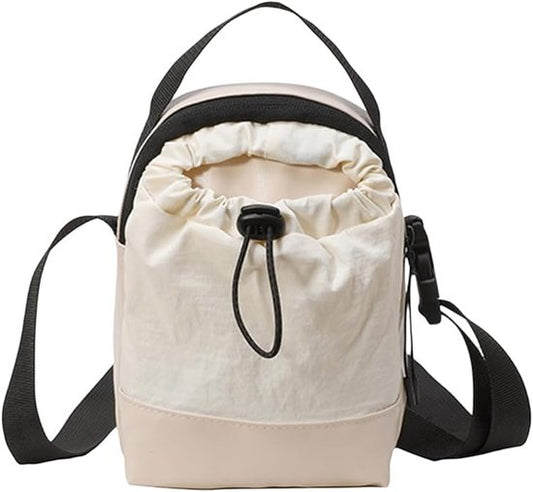 Women's shoulder bag - casual bag - adjustable canvas bag with drawstring - suitable for daily commuting and V1188-ZXY-131-782