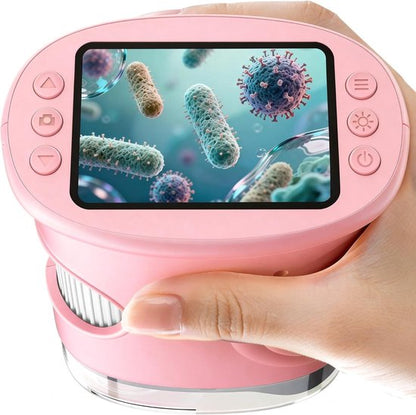 1000x Digital Children's Microscope - With 2 Inch IPS Screen & 8 LED Lights - Handy & Easy to Use for Nature V1188-ZXY-131-789