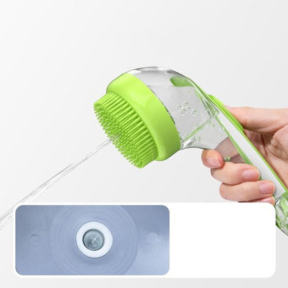 Dog Wash Brush with Soap Dispenser - Long Handle & Soft Massage Head - For Efficient Coat Care V1188-ZXY-131-795