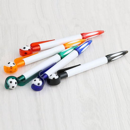 5-Pack Football Ballpoint Pens - Retractable & Non-Slip Grip - 1.0mm Black Ink for Smooth Writing V1188-ZXY-131-798