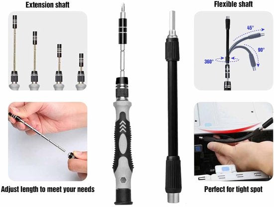 115-Piece Precision Screwdriver Set - Magnetic for Phone, Laptop & Electronics - Professional Repair Kit with V1188-ZXY-131-800