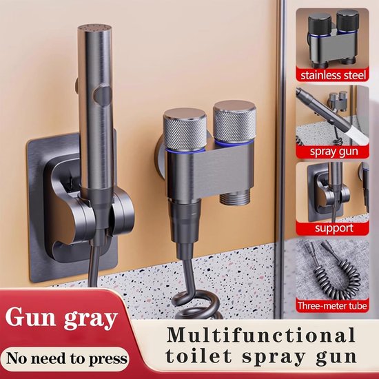 Hand Shower for Toilet & Cleaning - Adjustable Water Pressure & Universal Mounting - For Bathroom, Pets & V1188-ZXY-131-801