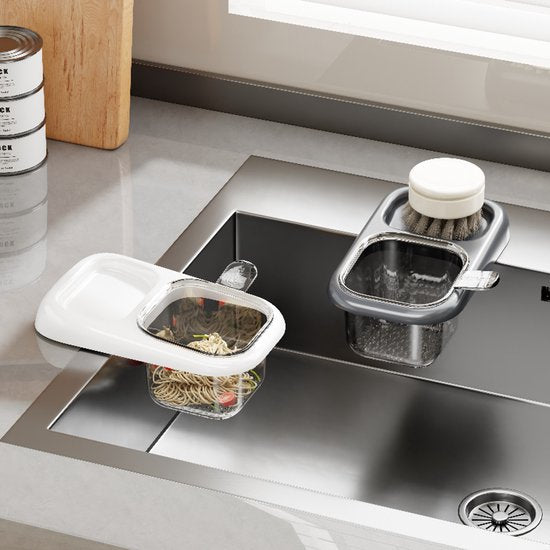 Sink Strainer & Drip Rack - With Suction Cup & Removable Strainer Tray - For Vegetables & Food Leftovers - V1188-ZXY-131-805