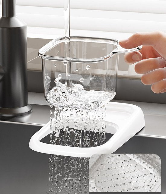 Sink Strainer & Drip Rack - With Suction Cup & Removable Strainer Tray - For Vegetables & Food Leftovers - V1188-ZXY-131-805