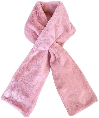 Scarf with Concealed Zipper Pocket - Secure Storage Pocket for Keys & Cards - Downy Soft & Warm - Pink V1188-ZXY-131-806
