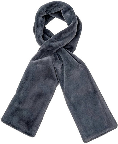 Scarf with Concealed Zipper Pocket - Secure Storage Pocket for Keys & Cards - Downy Soft & Warm - Gray V1188-ZXY-131-807