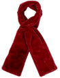 Scarf with Concealed Zipper Pocket - Secure Storage Pocket for Keys & Cards - Downy Soft & Warm - Red V1188-ZXY-131-810
