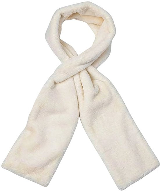 Scarf with Concealed Zipper Pocket - Secure Storage Pocket for Keys & Cards - Downy Soft & Warm - White V1188-ZXY-131-811