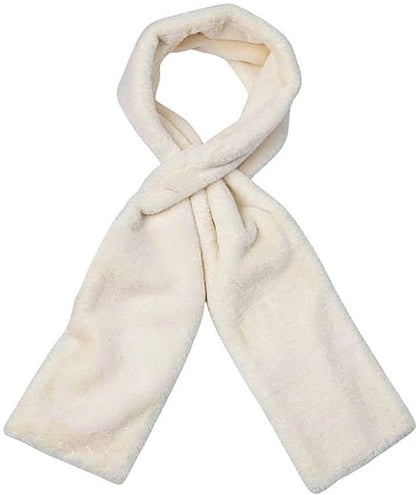 Scarf with Concealed Zipper Pocket - Secure Storage Pocket for Keys & Cards - Downy Soft & Warm - White V1188-ZXY-131-811