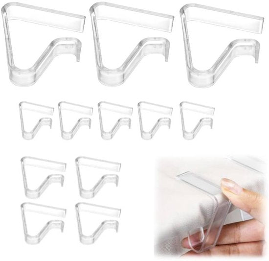 Tablecloth Clips - Pack of 12 - Transparent Tablecloth Clips - Windproof Tablecloth Clips - Suitable for V1188-ZXY-131-815