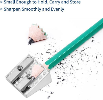 Pencil Sharpener - 3-Piece - Double Hole Pencil Sharpener - Portable Manual Pencil Sharpener - Suitable for V1188-ZXY-131-818