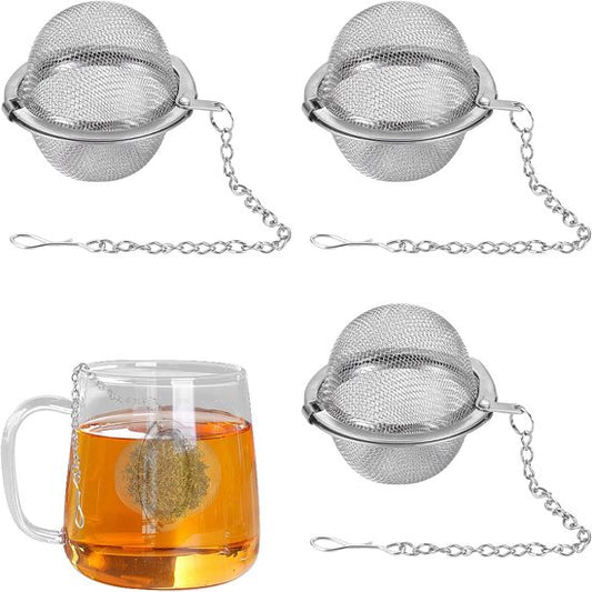 Tea filter - 3 pieces - Stainless steel tea filter - Tea ball filter - Tea filter pot - Infusion ball - V1188-ZXY-131-820