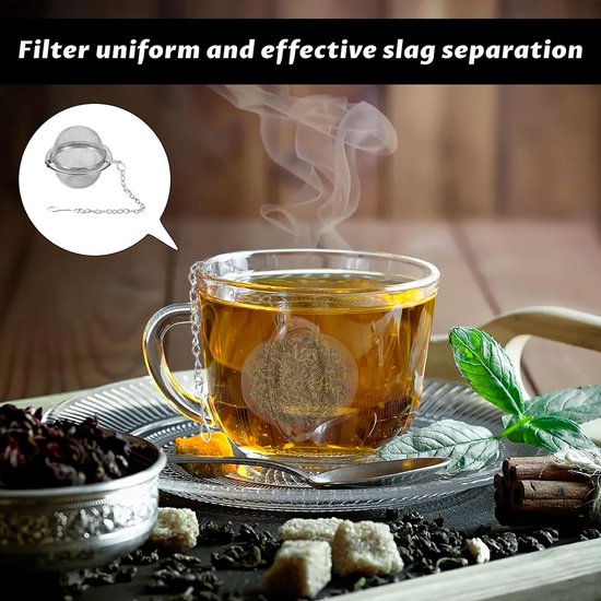 Tea filter - 3 pieces - Stainless steel tea filter - Tea ball filter - Tea filter pot - Infusion ball - V1188-ZXY-131-820