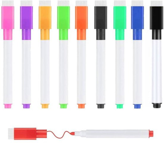 Whiteboard markers - 10 pieces - Whiteboard markers - With magnetic eraser - Colored markers - Erasable V1188-ZXY-131-821