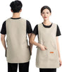 Apron - Vest-style apron - Baking and kitchen wear - Waterproof - Stain resistant - Unisex - Khaki V1188-ZXY-131-826