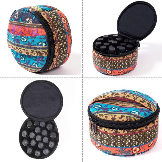 Storage Bag - 1 Piece - Canvas Essential Oil Storage Bag - Cosmetic Storage Bag - Travel Bottle Storage Box V1188-ZXY-131-829