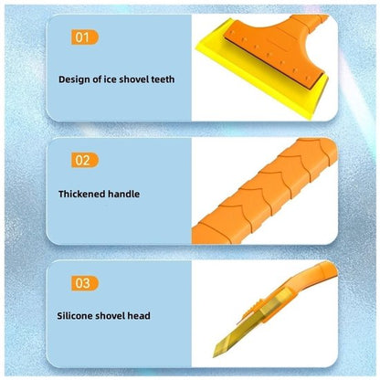 Snow brush and ice scraper - ergonomic foam handle for effortless cleaning - Universal for cars and trucks V1188-ZXY-131-842