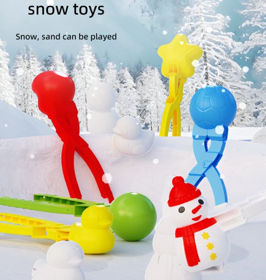 Snowball Maker for Kids | 6 Pieces - Safe PP Material V1188-ZXY-131-844
