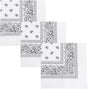 3-Piece Headscarf Set (Square) - Retro Black & White Pattern Headscarf Scarf for Daily Styling, Hairband & V1188-ZXY-131-869