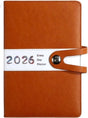 Agenda 2026 adults - Planner - Journal - Organizer - Business - Texture - PU material - A5 format - Brown V1188-ZXY-131-873