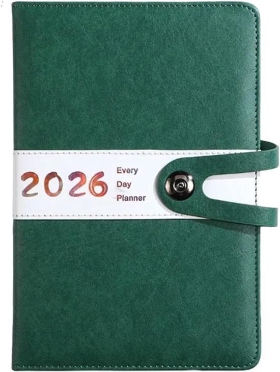 Agenda 2026 adults - Planner - Journal - Organizer - Business - Texture - PU material - A5 format - Vegetable V1188-ZXY-131-875