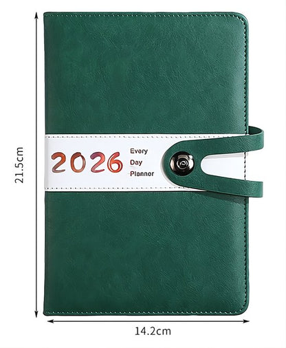 Agenda 2026 adults - Planner - Journal - Organizer - Business - Texture - PU material - A5 format - Vegetable V1188-ZXY-131-875