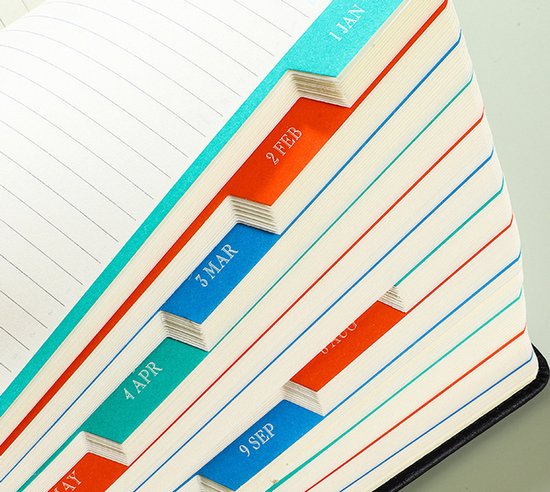 Agenda 2026 adults - Planner - Journal - Organizer - Business - Texture - PU material - A5 format - Vegetable V1188-ZXY-131-875