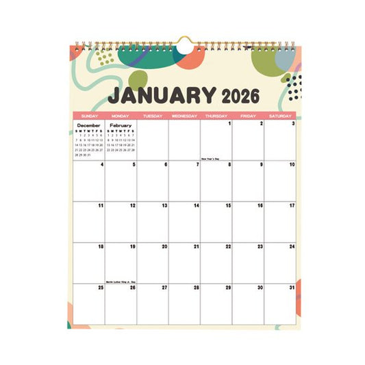 Calendar 2026 - Hangable 12 Months - Calendar - With wire-o-binding - Yearly calendar - Monthly planner - V1188-ZXY-131-877