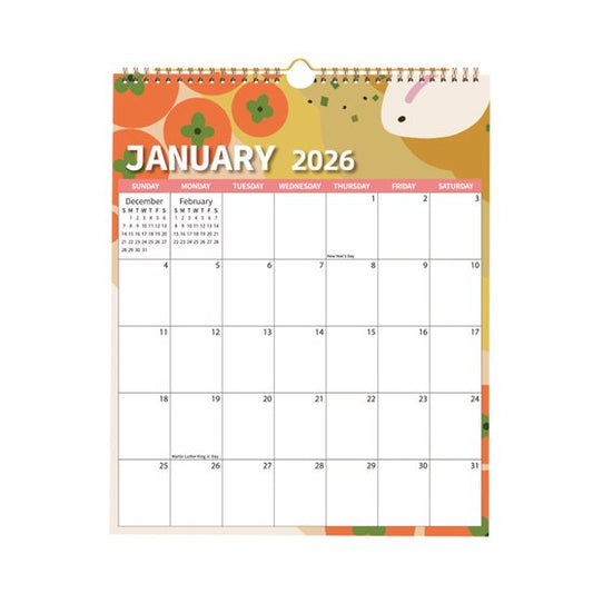 Calendar 2026 - Hangable 12 Months - Calendar - With wire-o-binding - Yearly calendar - Monthly planner - V1188-ZXY-131-879