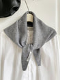 Triangular Knitted Scarf - Soft Acrylic Fabric - As a Scarf, Shawl or Blanket - In Solid Colors - Dark Gray V1188-ZXY-131-895