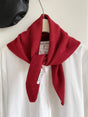 Triangular Knitted Scarf - Soft Acrylic Fabric - As a Scarf, Shawl or Blanket - In Solid Colors - Red V1188-ZXY-131-896