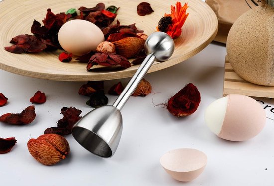 Egg Shell Cracker - Stainless Steel Manual Cutter for Perfect Cuts - Suitable for Soft- and Hard-Boiled Eggs V1188-ZXY-131-900