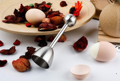 Egg Shell Cracker - Stainless Steel Manual Cutter for Perfect Cuts - Suitable for Soft- and Hard-Boiled Eggs V1188-ZXY-131-900