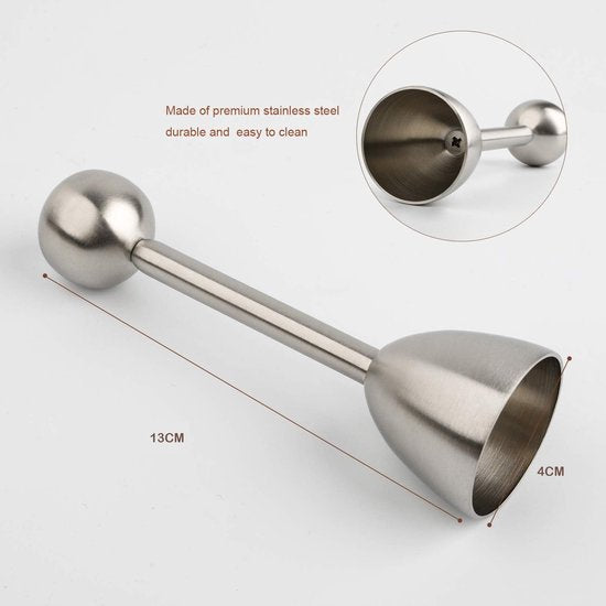 Egg Shell Cracker - Stainless Steel Manual Cutter for Perfect Cuts - Suitable for Soft- and Hard-Boiled Eggs V1188-ZXY-131-900