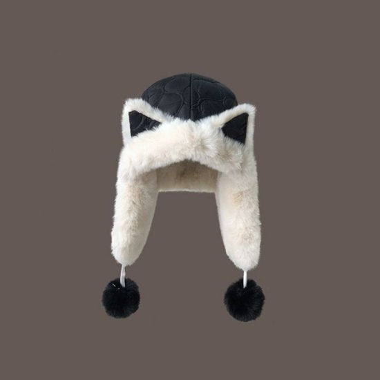 Fleece winter hat - Warm hat with thickened ear flaps - Soft, comfortable and frost-resistant - Stylish V1188-ZXY-131-906